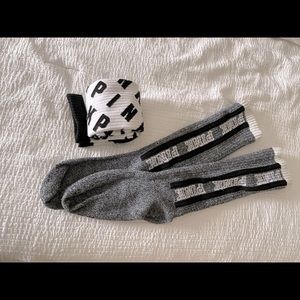 VS PINK mid calf socks (2 pairs)